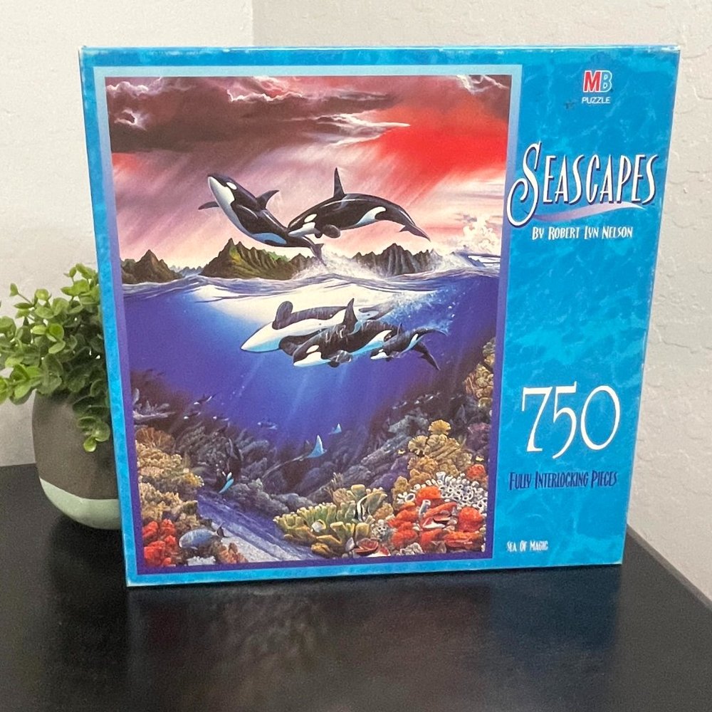 * SOLD* Vintage Milton Bradley "Seascapes" "Sea of Magic" 1990 750 Pieces NEW